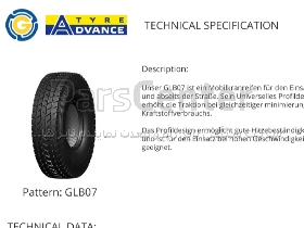 لاستیک ادونس 445/95R25 یا 1600R25 گل GLB07