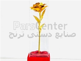 شاخه گل رز آب طلا با باکس تلغی