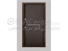 درب ضد سرقت  طرح بر جسته PVC دور فلز  مدل W.S.MDF.095