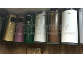 سطل آشغال فلزی جا سیگاری دار مدل L70 استیل