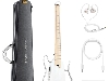 گیتار الکتریک Doner HUSH-I PRO Travel Acoustic-Electric Guitar Kit Metallic White