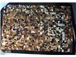 leather patchwork rug
