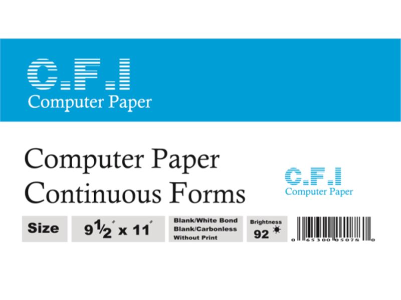 کاغذ کامپیوتر - فرم پیوسته ایران CFI Computer Paper