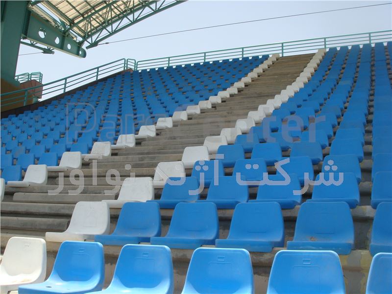 صندلی استادیومی آبی رنگ آژندنوآور 2 پیچ مدل CRA