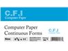 کاغذ پرینتر - فرم پیوسته تک نسخه  CFI Computer Paper