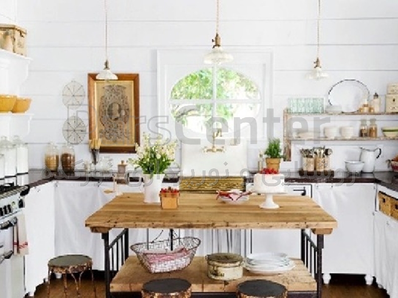  نورپردازی آشپزخانه روستیک