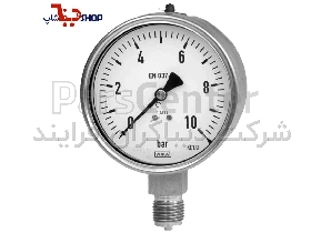 گیج فشار ویکا صفحه 100 mm تمام استیل مدل 232.50.100 رنج 0 تا 40 بار
