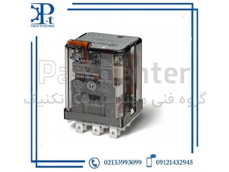 رله فیندر 623382304040 بوبین 230VAC سه کنتاکت 16A یازده پایه | Finder 62.33.8.230.4040