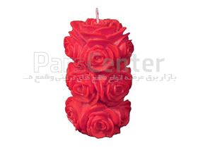 شمع استوانه ای مدل گل رز درشت
