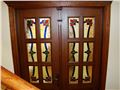شیشه تزیینی و دکوراتیو تیفانی ( استیند گلس ) برای درب ورودی چوبی اتاق خواب در پروژه رشت ، بلوار دیلمان