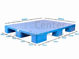 پالت پلاستیکی کد 101 سطح صاف 15*100*120