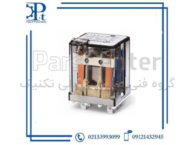 رله فیندر 623290244040 بوبین 24VDC دو کنتاکت 16 آمپر هشت پایه | Finder 62.32.9.024.4040