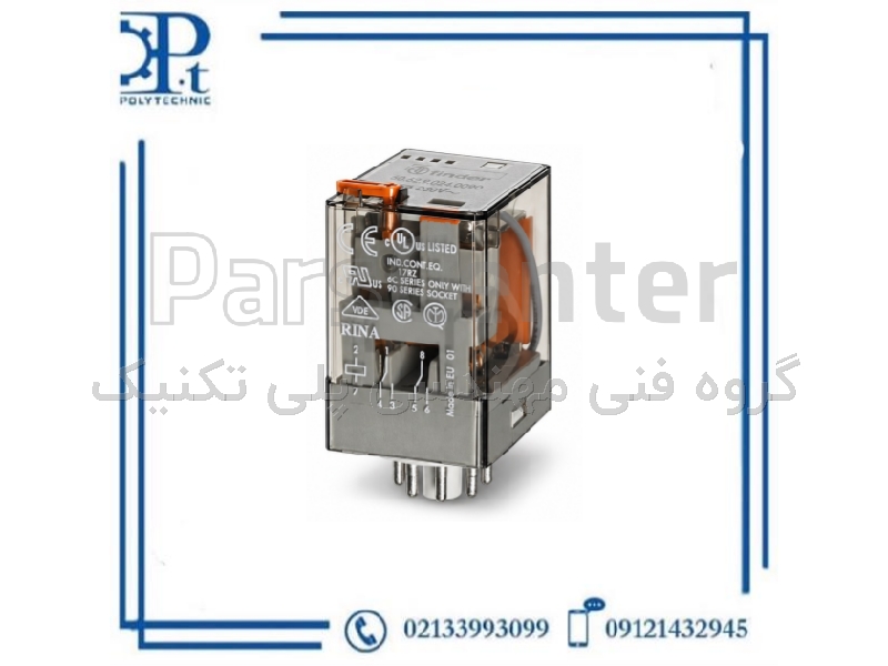 رله فیندر Finder 60.13.8.110.0040 بوبین 110VAC سه کنتاکت 10A