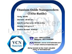نانو پودر اکسید تیتانیوم (TiO2، روتایل، خلوص 99.9 درصد، 30-50 نانو متر)