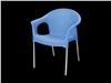 صندلی پلاستیکی دسته دار پایه فلزی کد 111990