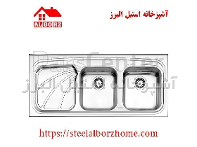 سینک ظرفشویی روکار کد 612 استیل البرز