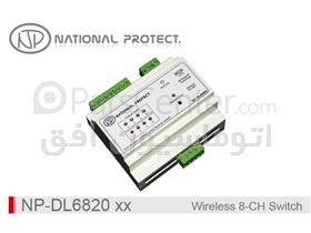کنترلر سوئیچ هوشمند بی سیم- 8 کانال - ورودی دار - مدل NP-DL6820