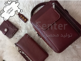 مجموعه کامل کیف دوشی، پول، جاکارتی و جاکلیدی