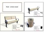 Urban bench-circle wood