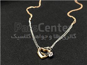 گردنبند طلا طرح قلب و انگشتر - کد:۱۲۰