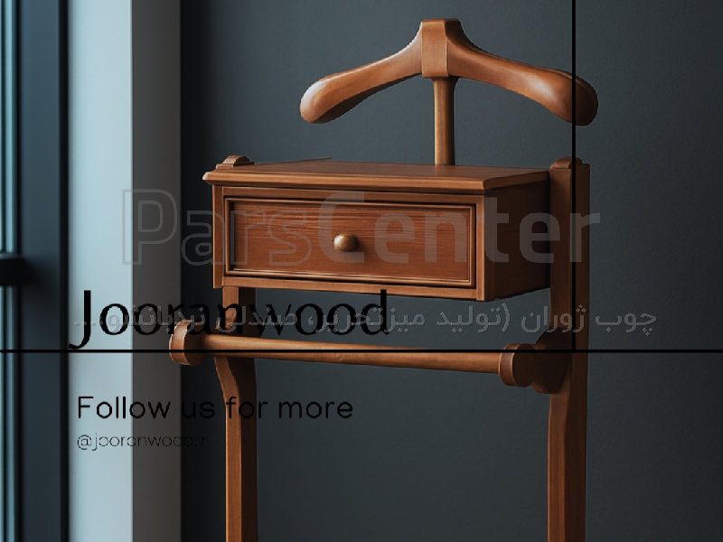 آویز لباس هتلی، رگال چوبی، استند کت ، آویز مانتو :مدل STّF100