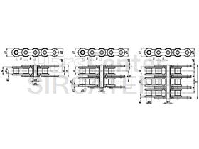زنجیر غلتکی استیل سری B اروپایی   SIRCATENE Stainless Steel Roller Chain European