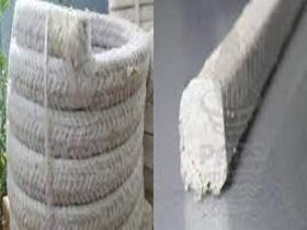 Rectangular asbestos yarn