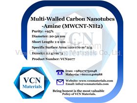 Multi-Walled Carbon Nanotubes-Amine (MWNTs-NH2, +95%, Diameter 20-30 nm, Short Length 1-2 μm)
