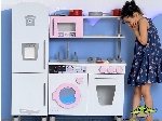 آشپزخانه جلوه نوری چوبی