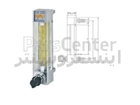 روتامتر پنلی (دیواری) با شیر تنظیم مدل LZB-6WB