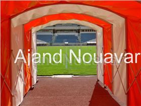 Retracting players exit tunnel Ajand Nouavar