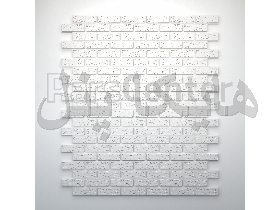 دیوارپوش  فومی طرح آجری سفید بسته 1عددی