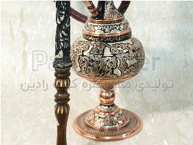 قلیان نقره کوب الماس تراش زنجان