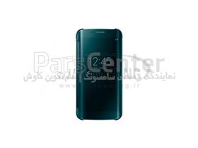 Samsung Galaxy S6 Edge Clear View Cover Green کاور سبز گلکسی اس 6 اج سامسونگ