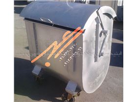 طراحی، تولید و توزیع انواع مخازن زباله گالوانیزه 660 لیتری محدب