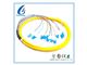 LC / UPC Fiber Optic Jumper Cables , G657A Yellow Simplex Fiber Patch Cord