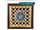 تندیس نقش برجسته نام مبارک امام رضا (ع) و القاب ایشان با رنگ آمیزی هنر دست ، نصب در قاب طراحی شده  در ابعاد 40*40