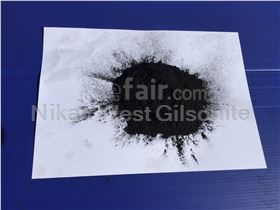 Gilsonite micronized powder with a diameter of 80 to 400 mesh and ashes (between zero and    25 percent).