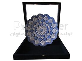 بشقاب 30 سانتی مینای نیلگون اصفهان همراه جعبه