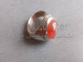 انگشتر عقیـق مردانه نقره ای رکاب ساده همراه با سنگ یمنی