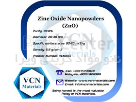 نانو پودر اکسید روی (ZnO، خلوص 99.8 درصد، 20-30 نانو متر)