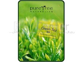 ماسک صورت ورقی چای سبز pure Tree