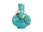 Hub with flower pot design with a height of 25 cm with turquoise glaze