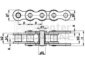 زنجیر غلتکی یک ردیفه سری A امریکایی   SIRCATENE Simple Roller Chain DIN 8188 American