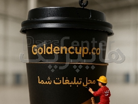 لیوان کاغذی سه جداره دربدار چاپ کافه بیرونبر