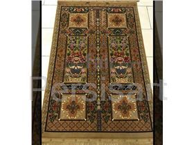 Antique Qajar Carpet with door design