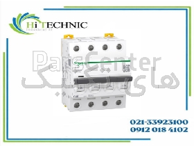 کلید مینیاتوری اشنایدر 4 پل 40 آمپر C Curve مدل iC60N | کد AF74440