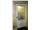 شیشه تزیینی و دکوراتیو فلزکوب طلایی آلمانی بر روی شیشه مات برای درب چوبی سفید وایت واش و شیشه خور اتاق خواب در پروژه بلوار شهرزاد ، خیابان یارمحمدی