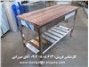 میز صنعتی رویه چوب پایه استیل