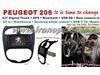 Multimedia Fabric Peugeot 206 with GPS